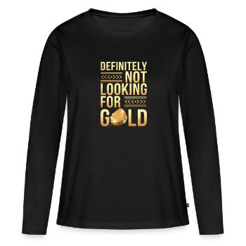 Ruée vers l’or Aventure Prospecteur d’or Chasse au trésor - T-shirt manches longues Premium bio Femme - noir - Devant - Julia (174cm)