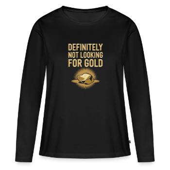 Ruée vers l’or Aventure Prospecteur d’or Chasse au trésor - T-shirt manches longues Premium bio Femme - noir - Devant - Julia (174cm)