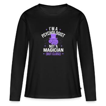 Comprendre la psychologie, l’ et le comportement - T-shirt manches longues Premium bio Femme - noir - Devant - Julia (174cm)