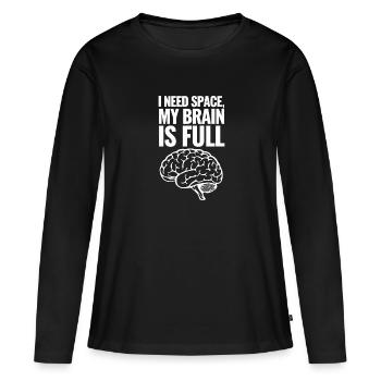 Comprendre la psychologie, l’ et le comportement - T-shirt manches longues Premium bio Femme - noir - Devant - Julia (174cm)