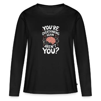 Comprendre la psychologie, l’ et le comportement - T-shirt manches longues Premium bio Femme - noir - Devant - Julia (174cm)