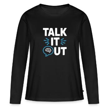 Comprendre la psychologie, l’ et le comportement - T-shirt manches longues Premium bio Femme - noir - Devant - Julia (174cm)