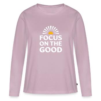Harness Positivity And Mental Well-Being Through - Women's Premium Organic Long Sleeve Shirt - dusky pink - Front - Julia (174cm)