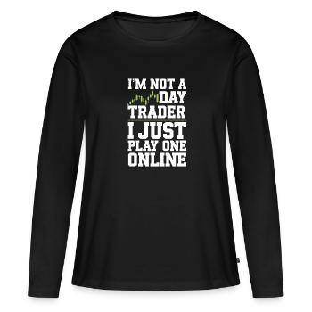 Maîtriser le marché boursier : les stratégies de day trading - T-shirt manches longues Premium bio Femme - noir - Devant - Julia (174cm)