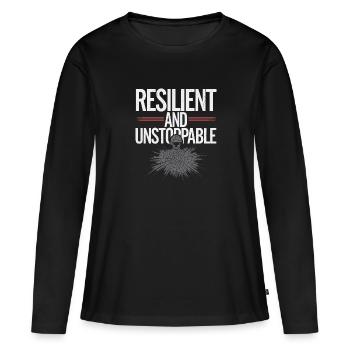 Honorez la Journée des anciens combattants avec le patriotisme et l’armée - T-shirt manches longues Premium bio Femme - noir - Devant - Julia (174cm)