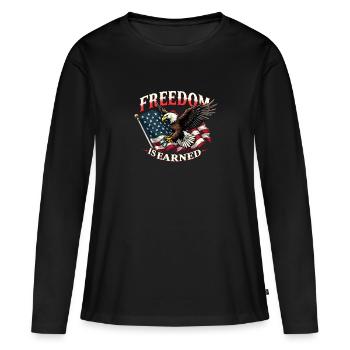 Ehre Unsere Veteranen An Veterans Day Mit - Frauen Premium Bio Langarmshirt - Schwarz - Vorne - Julia (174cm)