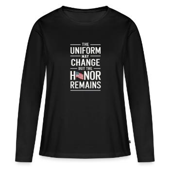Ehre Unsere Veteranen An Veterans Day Mit - Frauen Premium Bio Langarmshirt - Schwarz - Vorne - Julia (174cm)