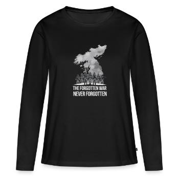 Koreanischer Kriegsveteran Ehre und Anerkennung - Frauen Premium Bio Langarmshirt - Schwarz - Vorne - Julia (174cm)