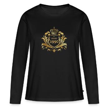 35. Geburtstag Semper Verum - Established 01/1990 - Women's Premium Organic Long Sleeve Shirt - black - Front - Julia (174cm)