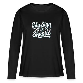 Astrologie-skeptiker: Kritisches Denken - Frauen Premium Bio Langarmshirt - Schwarz - Vorne - Julia (174cm)