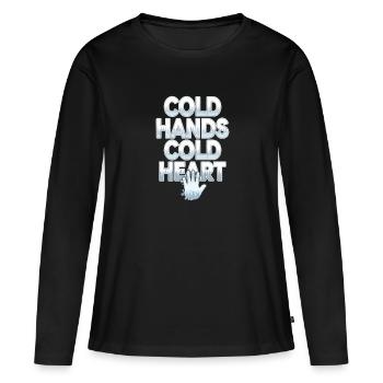 Hiver--froid-plaintes - T-shirt manches longues Premium bio Femme - noir - Devant - Julia (174cm)