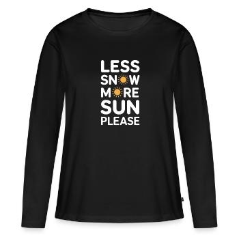 Hiver--froid-plaintes - T-shirt manches longues Premium bio Femme - noir - Devant - Julia (174cm)