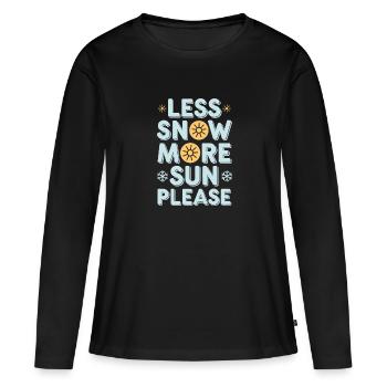 Hiver--froid-plaintes - T-shirt manches longues Premium bio Femme - noir - Devant - Julia (174cm)