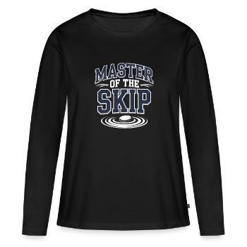 Saut de pierre, saut de pierre, pierre de loisir en plein air - T-shirt manches longues Premium bio Femme - noir - Devant - Julia (174cm)