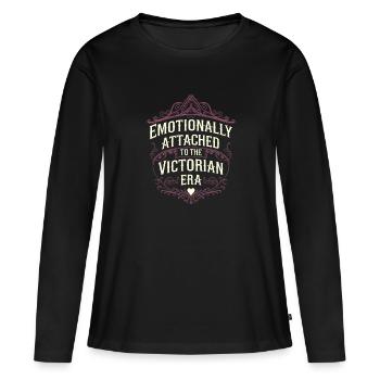 Geschichtsfächer Aus Der Viktorianischen Zeit, - Frauen Premium Bio Langarmshirt - Schwarz - Vorne - Julia (174cm)