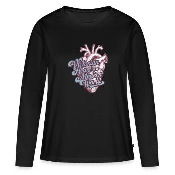 Geschichtsfächer Aus Der Viktorianischen Zeit, - Frauen Premium Bio Langarmshirt - Schwarz - Vorne - Julia (174cm)