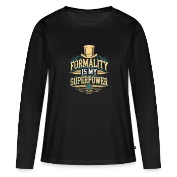 Geschichtsfächer Aus Der Viktorianischen Zeit, - Frauen Premium Bio Langarmshirt - Schwarz - Vorne - Julia (174cm)