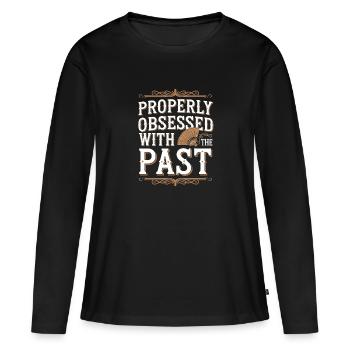 Geschichtsfächer Aus Der Viktorianischen Zeit, - Frauen Premium Bio Langarmshirt - Schwarz - Vorne - Julia (174cm)
