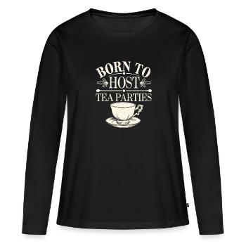 Geschichtsfächer Aus Der Viktorianischen Zeit, - Frauen Premium Bio Langarmshirt - Schwarz - Vorne - Julia (174cm)