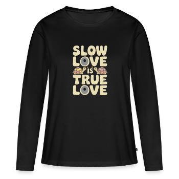 Schildkrötenpflege Für Besitzer Von - Frauen Premium Bio Langarmshirt - Schwarz - Vorne - Julia (174cm)