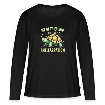 Schildkrötenpflege Für Besitzer Von - Frauen Premium Bio Langarmshirt - Schwarz - Vorne - Julia (174cm)