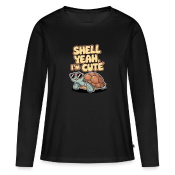 Schildkrötenpflege Für Besitzer Von - Frauen Premium Bio Langarmshirt - Schwarz - Vorne - Julia (174cm)