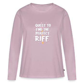 Bandes sonores de musique et de jeux avec audio immersif - T-shirt manches longues Premium bio Femme - rose poudré - Devant - Julia (174cm)