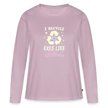 Trennungsermächtigung, Selbstliebe, Neuanfänge - Frauen Premium Bio Langarmshirt - Altrosa - Vorne - Julia (174cm)