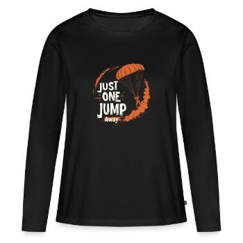 Skydiving Beginners Adventure Nerves - Women's Premium Organic Long Sleeve Shirt - black - Front - Julia (174cm)