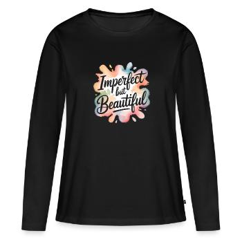 Passe-temps créatif pour les débutants dans le - T-shirt manches longues Premium bio Femme - noir - Devant - Julia (174cm)