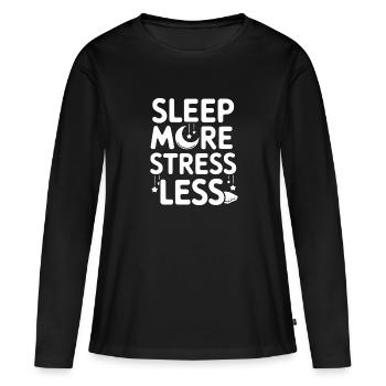 Adeptes de l’hygiène du sommeil, nuits reposantes, - T-shirt manches longues Premium bio Femme - noir - Devant - Julia (174cm)