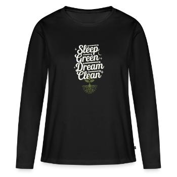 Adeptes de l’hygiène du sommeil, nuits reposantes, - T-shirt manches longues Premium bio Femme - noir - Devant - Julia (174cm)
