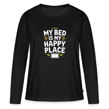Adeptes de l’hygiène du sommeil, nuits reposantes, - T-shirt manches longues Premium bio Femme - noir - Devant - Julia (174cm)