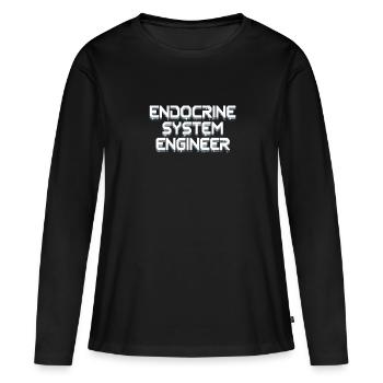 Science médicale pour l’endocrinologie - T-shirt manches longues Premium bio Femme - noir - Devant - Julia (174cm)