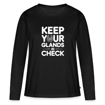Science médicale pour l’endocrinologie - T-shirt manches longues Premium bio Femme - noir - Devant - Julia (174cm)