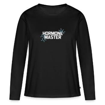 Science médicale pour l’endocrinologie - T-shirt manches longues Premium bio Femme - noir - Devant - Julia (174cm)