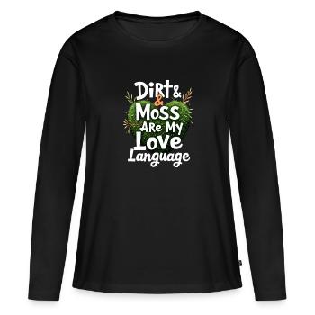 Kokedama Moss Ball Plantes Jardinage Japonais - T-shirt manches longues Premium bio Femme - noir - Devant - Julia (174cm)
