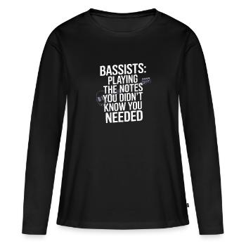 Bass Gitarrist Musiker Gear Funk Rock Jazz - Frauen Premium Bio Langarmshirt - Schwarz - Vorne - Julia (174cm)