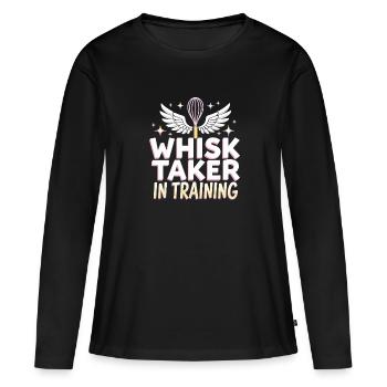 Candidat Junior en Boulangerie Jeune Chef Boulangerie - T-shirt manches longues Premium bio Femme - noir - Devant - Julia (174cm)