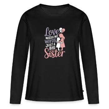 Autism siblings - Women's Premium Organic Long Sleeve Shirt - black - Front - Julia (174cm)