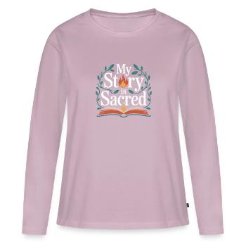 Former religious community survivors - Women's Premium Organic Long Sleeve Shirt - dusky pink - Front - Julia (174cm)