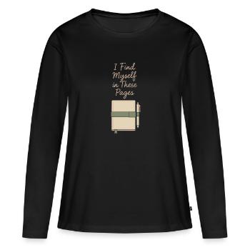 Journaling Aesthetic Creative Planer Life Writing - Frauen Premium Bio Langarmshirt - Schwarz - Vorne - Julia (174cm)