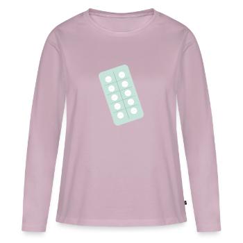 Tabletten Apotheke Verpackung Gesundheit - Frauen Premium Bio Langarmshirt - Altrosa - Vorne - Julia (174cm)