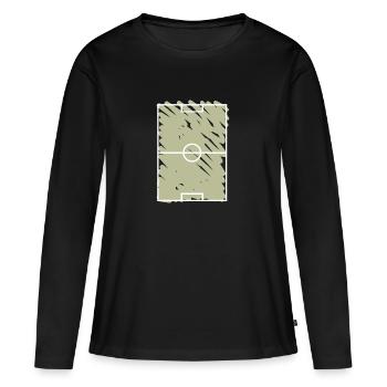 Sport terrain de football terrain de football - T-shirt manches longues Premium bio Femme - noir - Devant - Julia (174cm)