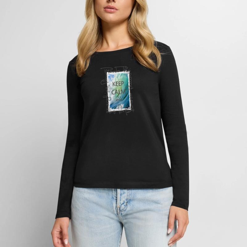 Keep calm and everything flows Women's Premium Organic Long Sleeve Shirt