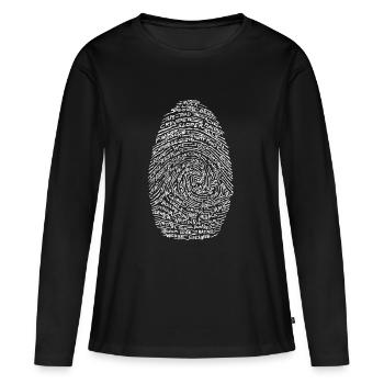 Fingerprint-white - Women's Premium Organic Long Sleeve Shirt - black - Front - Julia (174cm)