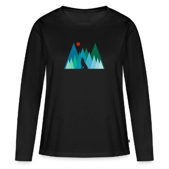 Outdoor - Women's Premium Organic Long Sleeve Shirt - black - Front - Julia (174cm)