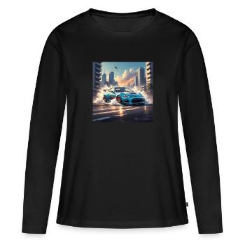 JDM Sportcar Tuning Driftcar Car Gift PS - Women's Premium Organic Long Sleeve Shirt - black - Front - Julia (174cm)