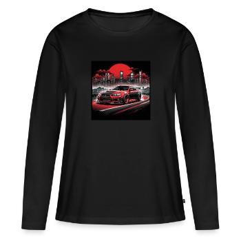 JDM Sportcar Tuning Driftcar Car Gift PS - Women's Premium Organic Long Sleeve Shirt - black - Front - Julia (174cm)