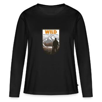 Wilderness Outdoor Adventure - Women's Premium Organic Long Sleeve Shirt - black - Front - Julia (174cm)